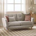 Emery 2 Seater Sofa in  Freya Oatmeal Fabric