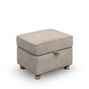 Emery Storage Footstool in  Freya Oatmeal Fabric