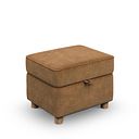 Emery Storage Footstool in Freya Ochre Fabric