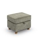 Emery Storage Footstool in Freya Soft Fern Fabric