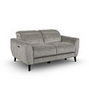Emilia 2 Seater Electric Recliner Sofa with Power Ratchet Headrests in Montreal Grey Fabric