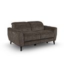Emilia 2 Seater Electric Recliner Sofa with Power Ratchet Headrests in Montreal Mole Fabric