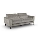 Emilia 3 Seater Electric Recliner Sofa with Power Ratchet Headrests in Montreal Grey Fabric