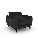 Emilia Electric Recliner Armchair with Power Ratchet Headrest in Montreal Slate Fabric