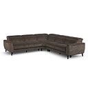 Emilia Large Corner Electric Recliner Sofa with Power Ratchet Headrests in Montreal Mole Fabric