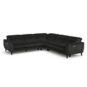 Emilia Large Corner Electric Recliner Sofa with Power Ratchet Headrests in Montreal Slate Fabric