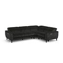 Emilia Left Hand Corner Electric Recliner Sofa with Power Ratchet Headrests in Montreal Slate Fabric