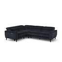 Emilia Right Hand Corner Electric Recliner Sofa with Power Ratchet Headrests in Montreal Denim Fabric