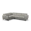 Emilia Right Hand Corner Electric Recliner Sofa with Power Ratchet Headrests in Montreal Grey Fabric