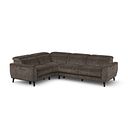 Emilia Right Hand Corner Electric Recliner Sofa with Power Ratchet Headrests in Montreal Mole Fabric