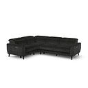 Emilia Right Hand Corner Electric Recliner Sofa with Power Ratchet Headrests in Montreal Slate Fabric