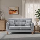 Eton 2 Seater Sofa in Cherub Silver Fabric