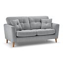 Eton 3 Seater Sofa in Cherub Silver Fabric