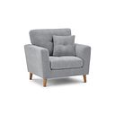 Eton Armchair in Cherub Silver Fabric