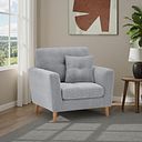 Eton Armchair in Cherub Silver Fabric