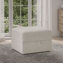 Eton Storage Footstool in Cherub Biscuit Fabric