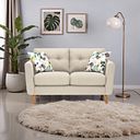Evie 2 Seater Sofa in Ivory Fabric