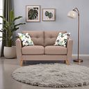Evie 2 Seater Sofa in Mink Fabric