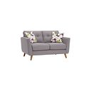Evie 2 Seater Sofa in Silver Fabric