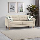 Evie 3 Seater Sofa in Ivory Fabric