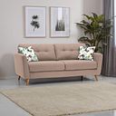 Evie 3 Seater Sofa in Mink Fabric