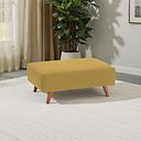 Evie Accent Footstool in Plain Lime Fabric
