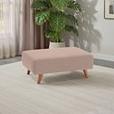 Evie Accent Footstool in Plain Mink Fabric