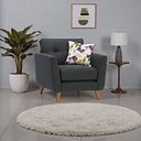 Evie Armchair in Charcoal Fabric