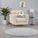 Evie Armchair in Ivory Fabric