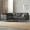 Evie Right Hand Corner Sofa in Rosa Collection Charcoal Fabric