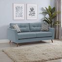 Evie 3 Seater Sofa in Rosa Collection Denim Fabric