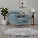 Evie Armchair in Rosa Collection Denim Fabric
