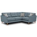 Evie Left Hand Corner Sofa in Rosa Collection Denim Fabric