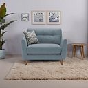 Evie Loveseat in Rosa Collection Denim Fabric