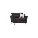 Evie Loveseat in Charcoal Fabric