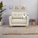 Evie Loveseat in Ivory Fabric