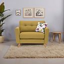 Evie Loveseat in Lime Fabric