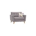 Evie Loveseat in Silver Fabric