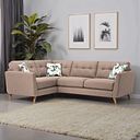 Evie Right Hand Corner Sofa in Mink Fabric