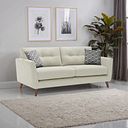 Evie 3 Seater Sofa in Rosa Collection Sand Fabric