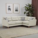 Evie Left Hand Corner Sofa in Rosa Collection Sand Fabric