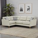 Evie Right Hand Corner Sofa in Rosa Collection Sand Fabric