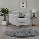 Evie Armchair in Rosa Collection Silver Fabric