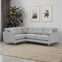 Evie Right Hand Corner Sofa in Rosa Collection Silver Fabric