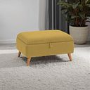 Evie Storage Footstool in Plain Lime Fabric