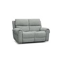 Ezra 2 Seater Electric Recliner with Power Headrest & Lumbar Support in Hopsack Platinum Fabric