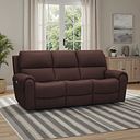 Ezra 3 Seater Electric Recliner in Chestnut Leather