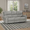 Ezra 3 Seater Electric Recliner in Dexter Stone Fabric