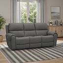 Ezra 3 Seater Electric Recliner in Elephant Grey Leather
