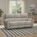 Ezra 3 Seater Electric Recliner in Hopsack Linen Fabric
